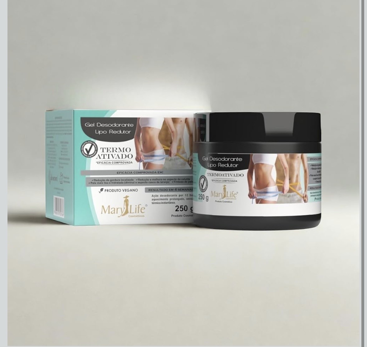 Gel Desodorante Lipo Redutor MaryLife com sua caixa